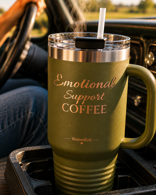 40oz Insulated Emotional Support Coffee Stainless Steel Tumbler