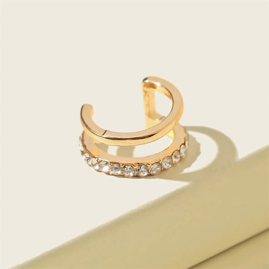Exquisite Rhinestone Decor Ear Cuff