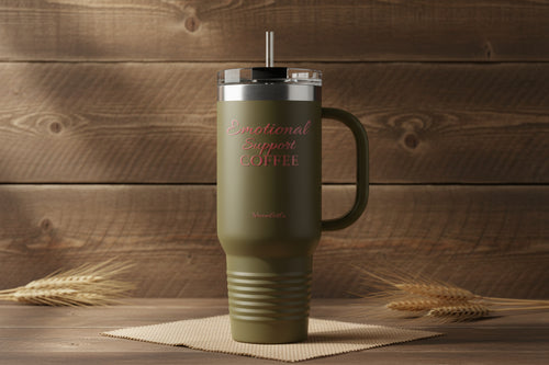 40oz Insulated Emotional Support Coffee Stainless Steel Tumbler