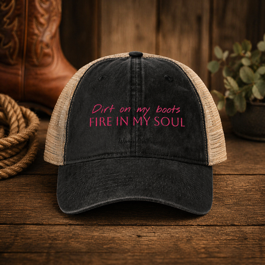 WomenGrit Washed Mesh-Back Cap