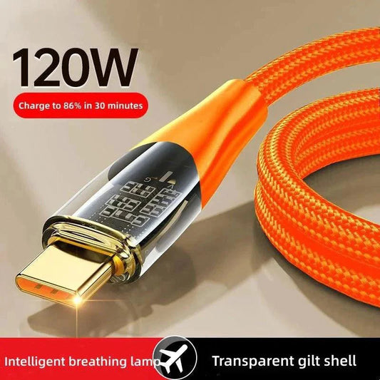 120W USB To Type C Cable Super Fast Charging