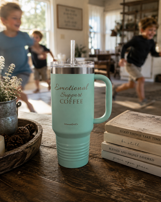 40oz Insulated Emotional Support Coffee Stainless Steel Tumbler