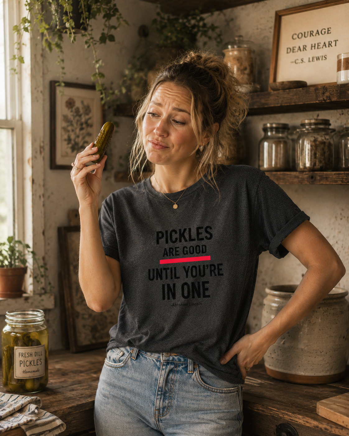 Funny Pickle T‑Shirt — "Pickles Are Good Until You're In One"