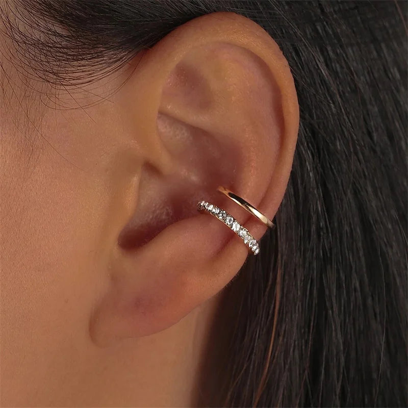 Exquisite Rhinestone Decor Ear Cuff