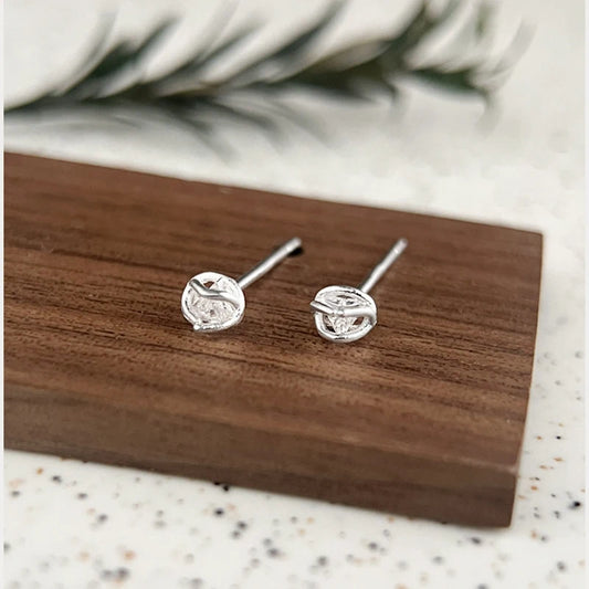 Earrings Silver 925 Irregular Zircon Mini Simple Elegant Versatile Women's Stud Earrings