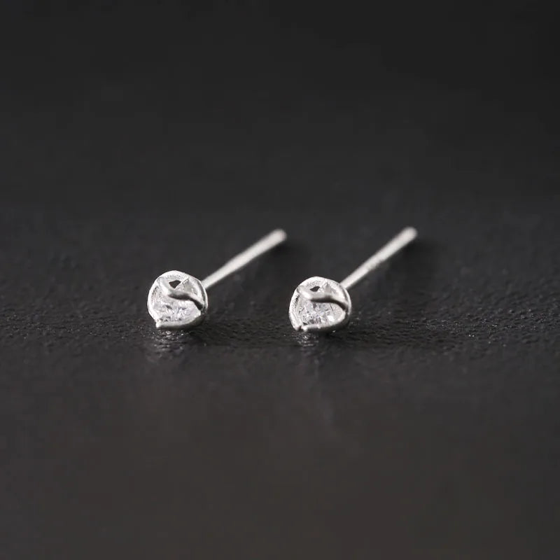 Earrings Silver 925 Irregular Zircon Mini Simple Elegant Versatile Women's Stud Earrings