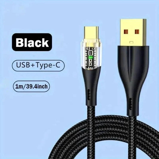 120W USB To Type C Cable Super Fast Charging