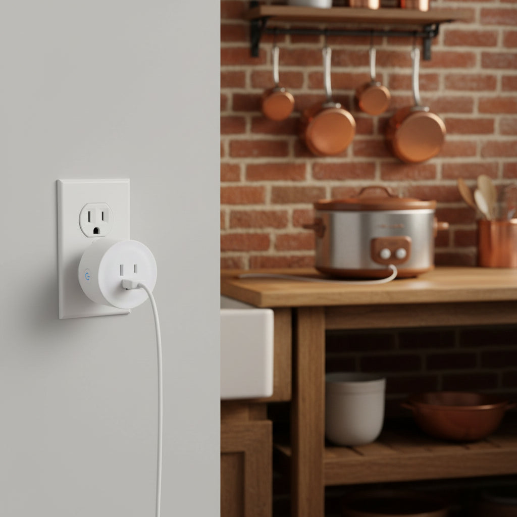 Smart WiFi Plug Outlet Adapter, Works with Alexa & Google, Timer, Voice Control, 2.4GHz Network Home Automation
