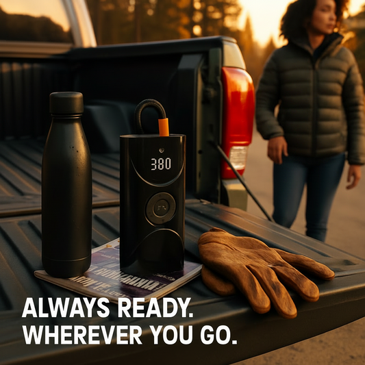 Portable Car Tire Inflator Pump with LED Light