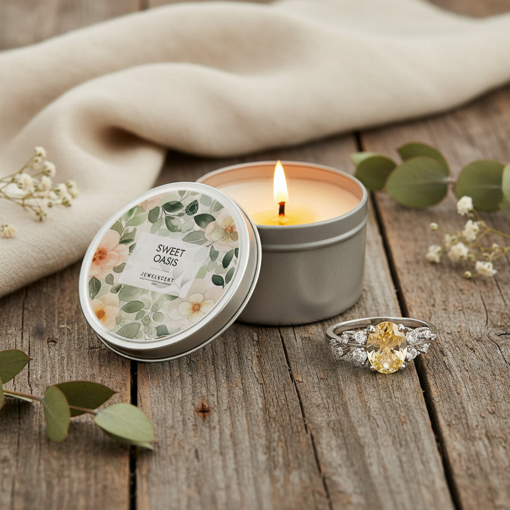 Sweet Oasis 5.5oz Tin Jewelry Candle